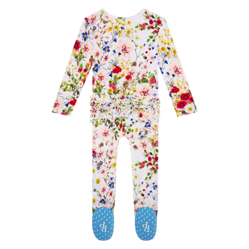 Posh Peanut Footie Ruffled Zippered One Piece